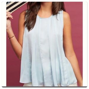 NWT, Anthropologie Sky Blue Silky Swing Top!
